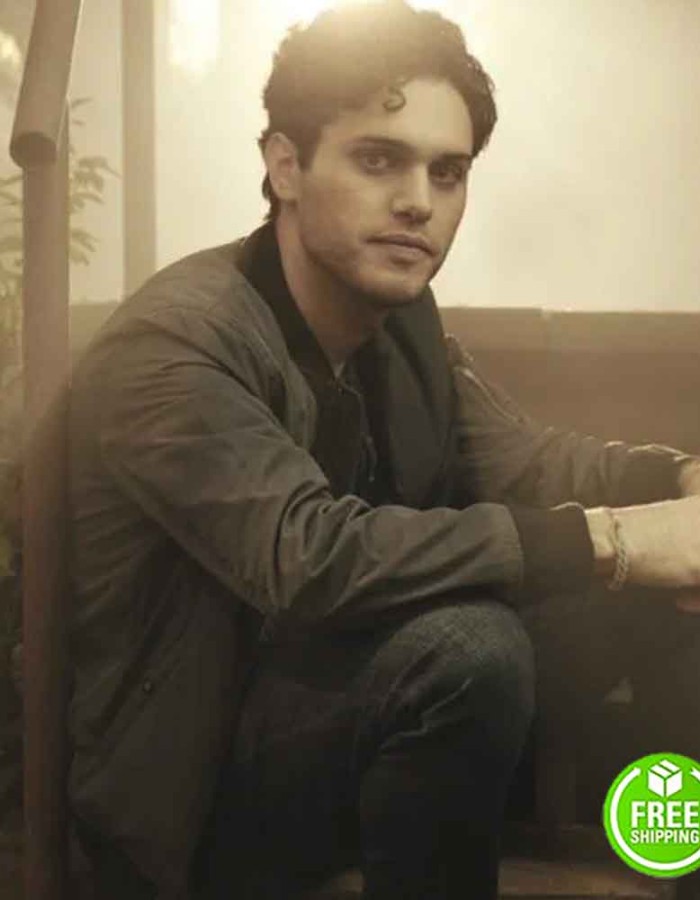 LEGACIES ARIA SHAHGHASEMI (LANDON KIRBY) GREEN COTTON JACKET