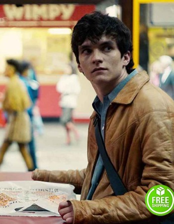 BLACK MIRROR: BANDERSNATCH FIONN WHITEHEAD (STEFAN BUTLER) BROWN LEATHER JACKET