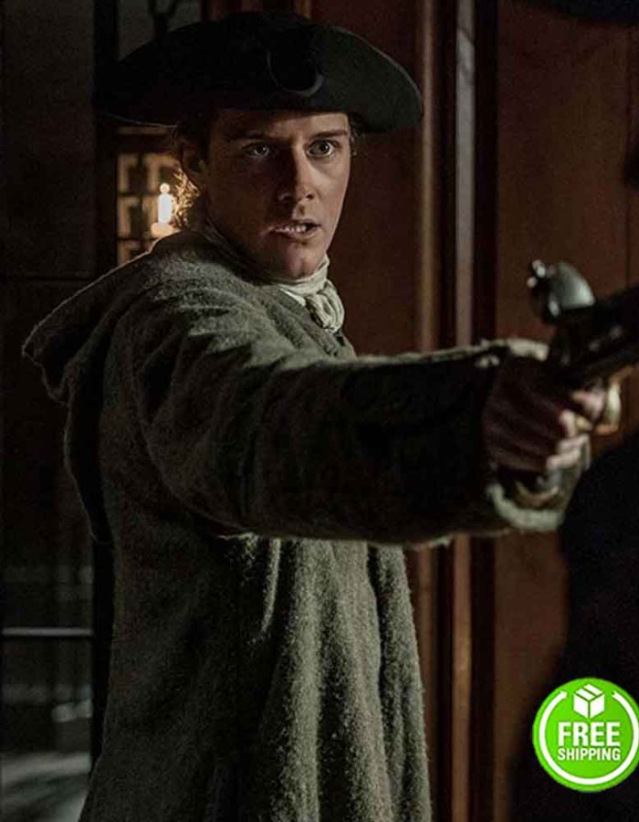 OUTLANDER SEASON 4 CESAR DOMBOY (FERGUS) GREEN WOOL COAT