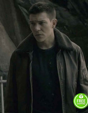 EXODUS JIMI STANTON (CONNOR) FUR COLLAR LEATHER JACKET 