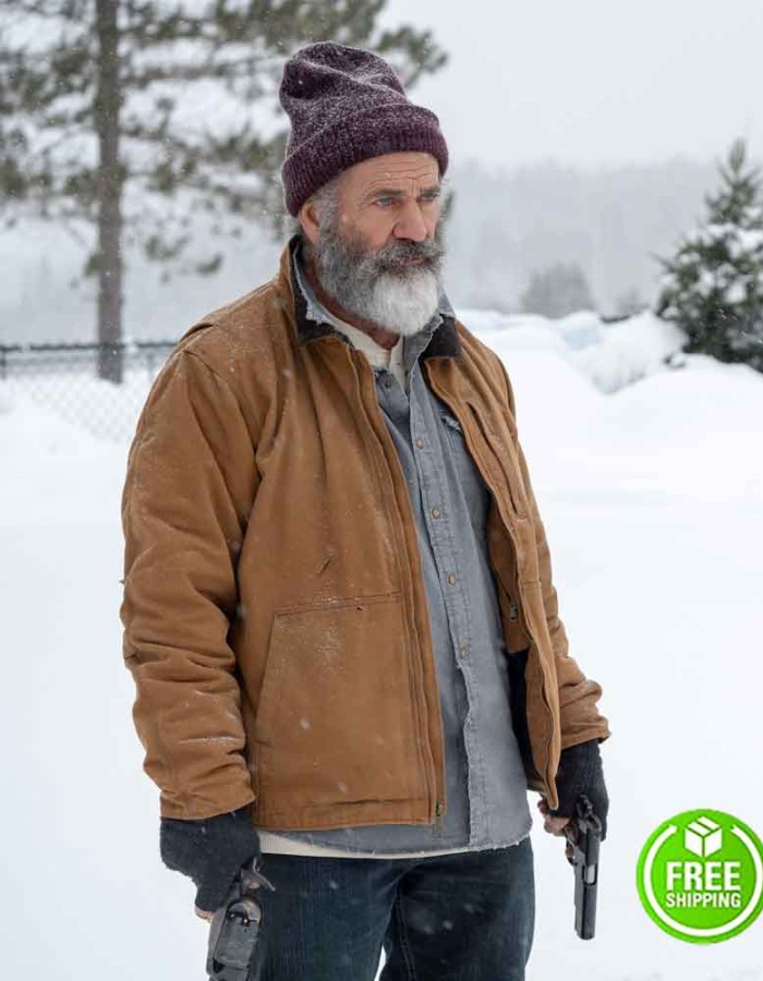 FATMAN MEL GIBSON (CHRIS CRINGLE) BROWN COTTON JACKET
