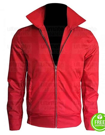 THE FURY OF LIVING JAMES DEAN (JIM STARK) RED COTTON JACKET 