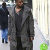 KANYE WEST GREY LONG COTTON COAT
