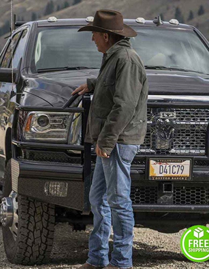 YELLOWSTONE KEVIN COSTNER JOHN DUTTON GREY JACKET