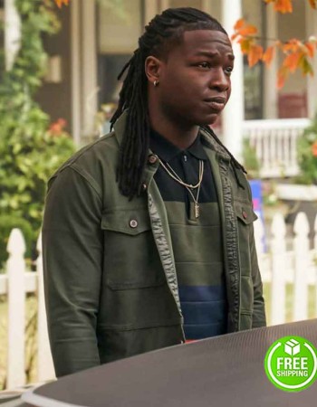 LEGACIES CHRIS LEE (KALEB HAWKINS) GREEN COTTON JACKET 