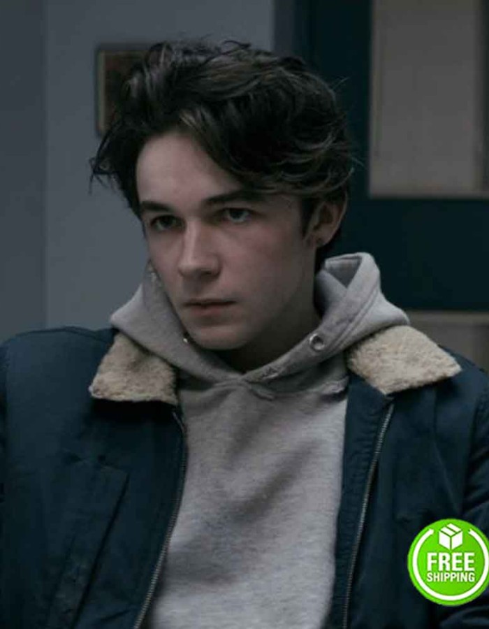 WAYNE MARK MCKENNA (WAYNE MCCULLOUGH) SHEARLING BLACK COTTON JACKET