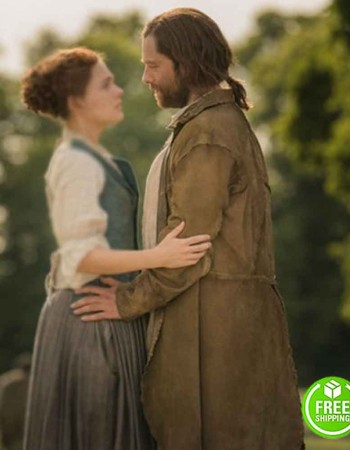 OUTLANDER SEASON 4 SAM HEUGHAN (JAMIE FRASER) BROWN COTTON COAT