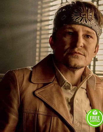 PERPETUAL GRACE LTD DAMON HERRIMAN (PAUL ALLEN BROWN) BROWN LEATHER JACKET