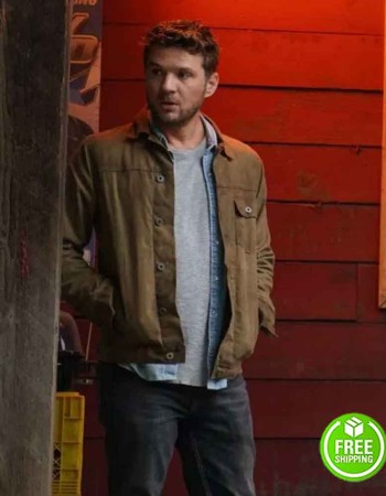 BIG SKY RYAN PHILLIPPE (CODY HOYT) BROWN COTTON JACKET