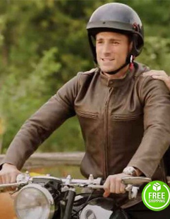 SWEET AUTUMN ANDREW W. WALKER (DEX WALTERS) BROWN LEATHER JACKET