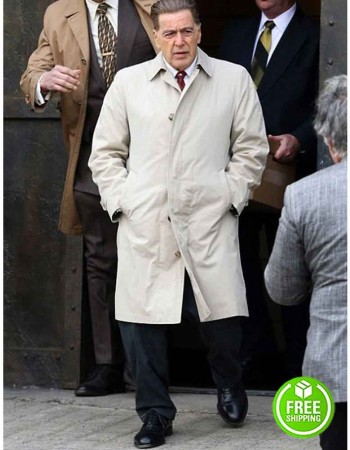 THE IRISHMAN AL PACINO (JIMMY HOFFA) WHITE COTTON COAT