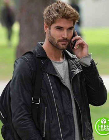 THE MATCHMAKER'S PLAYBOOK NICK BATEMAN (IAN HUNTER) BLACK LEATHER JACKET
