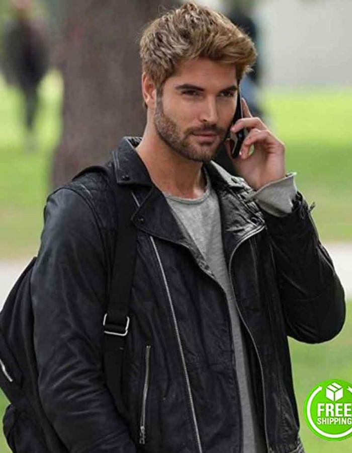 THE MATCHMAKER'S PLAYBOOK NICK BATEMAN (IAN HUNTER) BLACK LEATHER JACKET