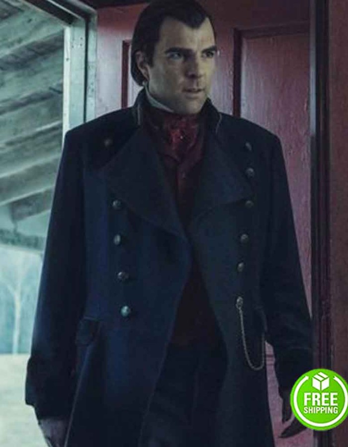 NOS4A2 ZACHARY QUINTO (CHARLIE MANX) WOOL TRENCH COAT