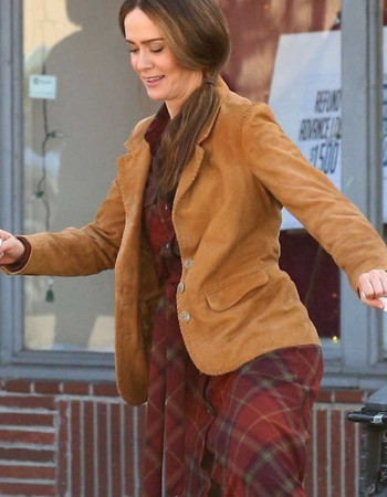 BIRD BOX SARAH PAULSON BROWN BLAZER COAT