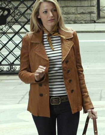 GOSSIP GIRL BLAKE LIVELY BROWN JACKET