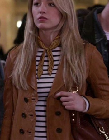 GOSSIP GIRL BLAKE LIVELY BROWN JACKET