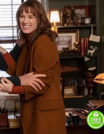 HAPPIEST SEASON MACKENZIE DAVIS (HARPER) BROWN WOOL COAT