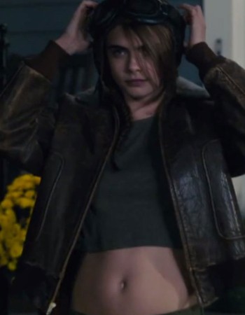 PAPER TOWNS CARA DELEVINGNE LEATHER JACKET