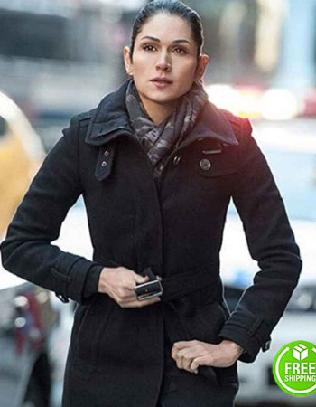 Power Lela Loren Angela Valdes Black Trench Coat