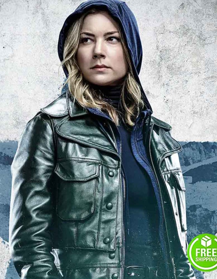 The Falcon and The Winter Soldier Emily Vancamp (Sharon Carter) Black Leather Coat
