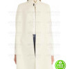 YOUNGER HILARY DUFF (KELSEY PETERS) WOOL WHITE CAPE COAT
