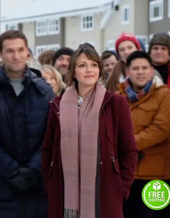 LOVE IN WINTERLAND ITALIA RICCI (ALLY) MAROON WOOL COAT