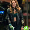 A STAR IS BORN LADY GAGA (ALLY) BLACK LEATHER JACKET