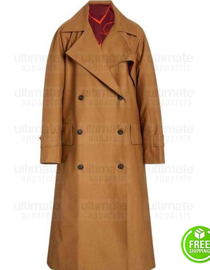 THE BAKER AND THE BEAUTY NATHALIE KELLEY (NOA HAMILTON) TAN COTTON TRENCH COAT