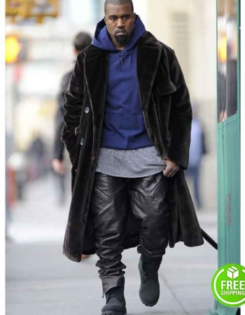 KANYE WEST BLACK LEATHER PANT