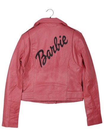 Barbie Pink Leather Biker Jacket