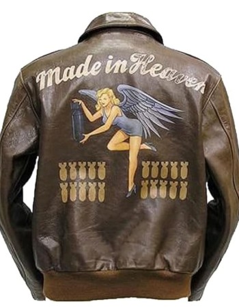 Resident Evil Chris Redfield Air Force Flight Brown Bomber Leather Jacket