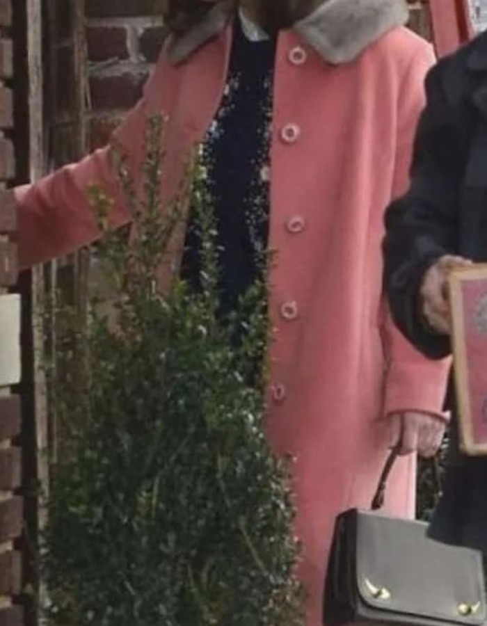 Eileen 2023 Thomasin Mckenzie Pink Wool Coat