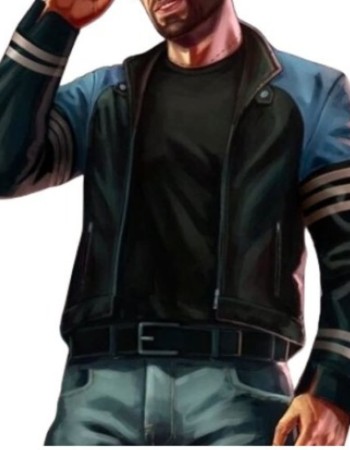 GTA 6 Men Black Biker Leather Jacket