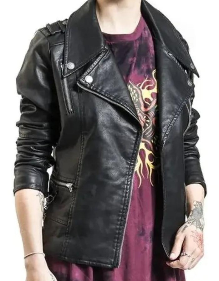 Stranger Things 4 Hellfire Club Black Biker Leather Jacket