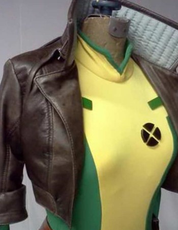X Men Rogue Brown Leather Jacket
