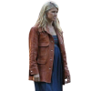 American Made Sarah Wright (Lucy Seal) Brown Leather Jacket