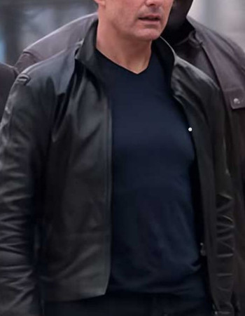 Mission Impossible 7 Tom Cruise (Ethan Hunt) Back Leather Jacket
