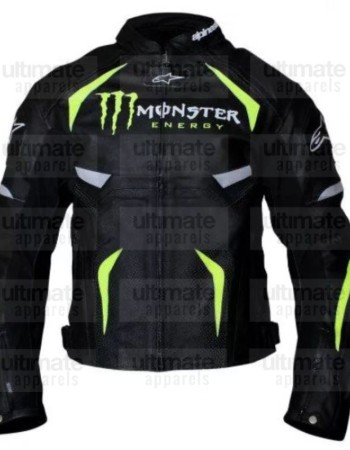 Alpinestars Scream Monster Energy Leather Jacket With Patches