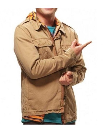 Big Bang Theory Johnny Galecki (Leonard Hofstadter) Brown Cotton Jacket