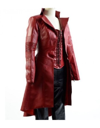 Captain America Civil War Elizabeth Olsen (Scarlet Witch) Leather Coat