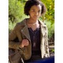 13 Reasons Why Grace Saif (Ani Achola) Suede Leather Jacket 