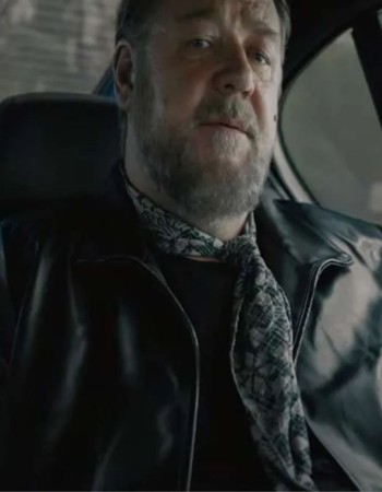Kraven the Hunter 2023 Russell Crowe Black Leather Jacket