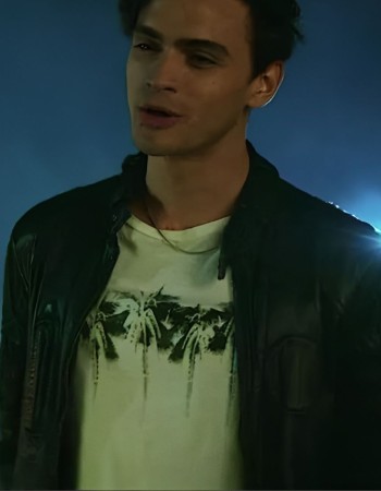 My Fault 2023 Gabriel Guevara (Nick) Black Leather Jacket