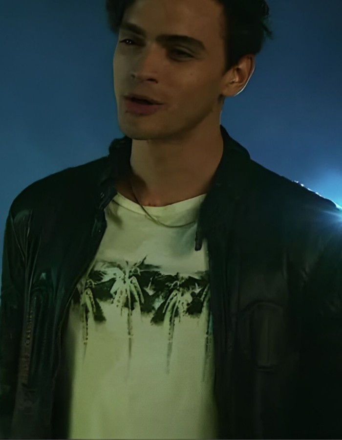 My Fault 2023 Gabriel Guevara (Nick) Black Leather Jacket