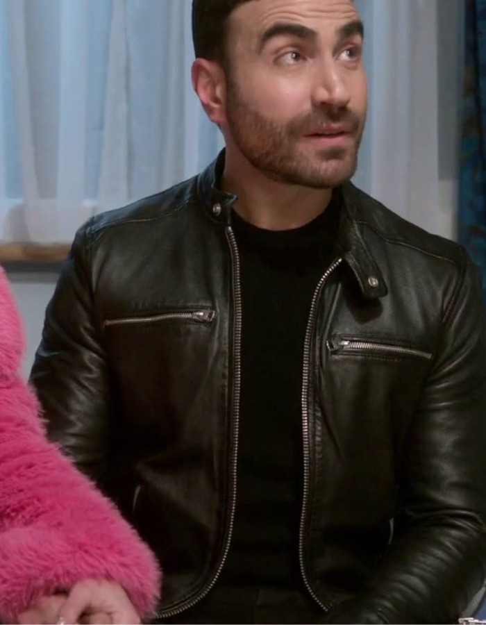 Ted Lasso Brett Goldstein (Roy Kent) Black Leather Jacket