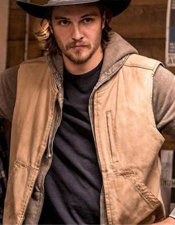Yellowstone Luke Grimes (Kayce Dutton) Brown Cotton Vest