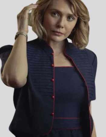 Love and Death Elizabeth Olsen (Candy Montgomery) Blue Jacket