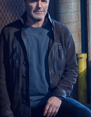 Agents Of Shield Clark Gregg Black Suede Leather Jacket