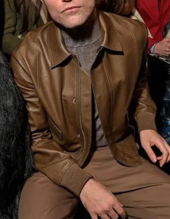 Batman Robert Pattinson (Bruce Wayne) Brown Leather Jacket